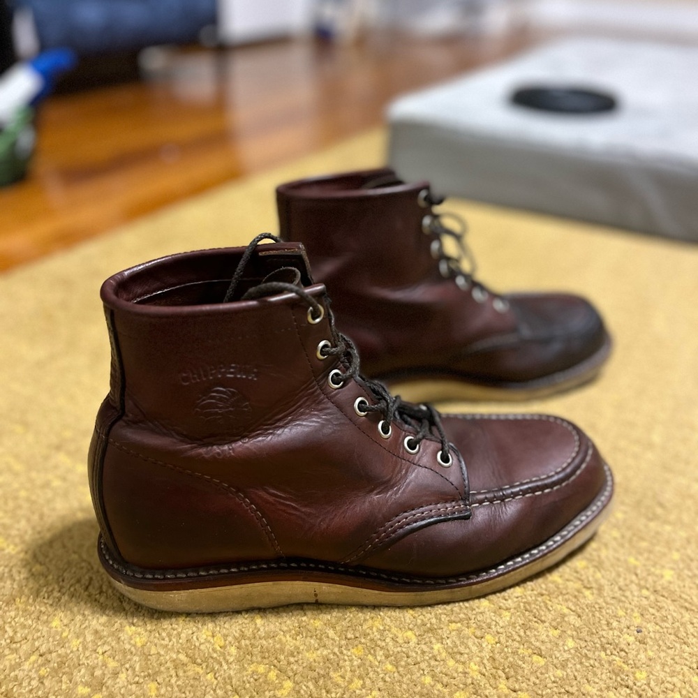 Chippewa 6” Moc toe boots sz 9
